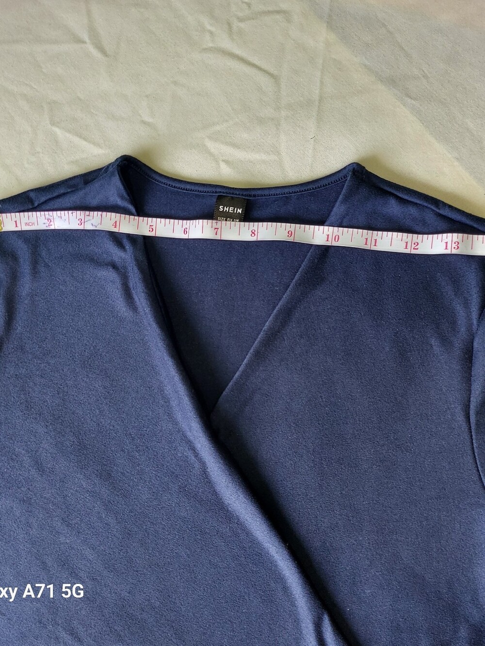 Navy Wrap-Style Long Sleeve Crop Top with Waist Ties - Picture 7 of 8